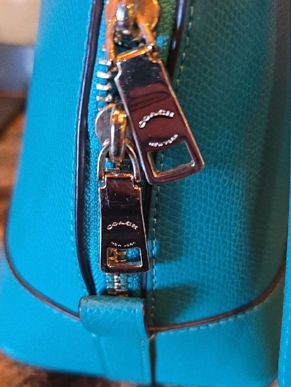 Coach Turquoise Dome Satchel - Structured Leather Handbag
